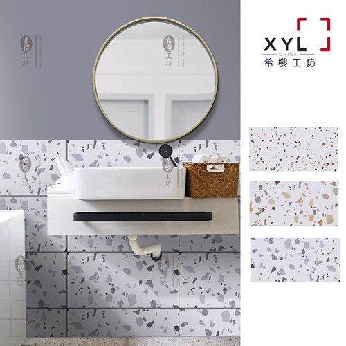 Европейская простота вода шлифование камень ярко -легкий фарфоровый лист 300600 кухня туалетная плитка ресторан ресторан торговые центры плитка магазина одежды