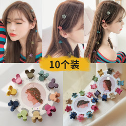 ເຄຶ່ອງເກົາຫຼີ 10-pack mini clips, hair accessories, cute girl hair clips, side clips, simple hair clips