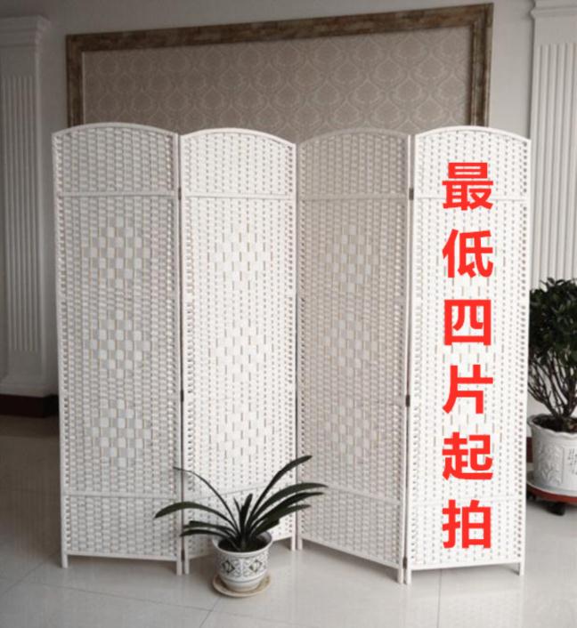 Folding of the new Chinese rattan-knitted screen partition Genguan Isolation Guardrails Home Mini Small Partition Wall Set