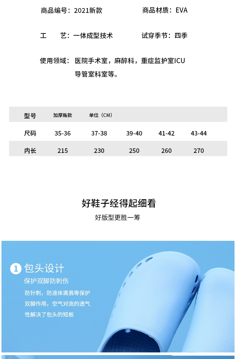 Jiaoloni operating room slippers women's non-slip surgical shoes doctors and nurses Baotou men's and women's summer clogs