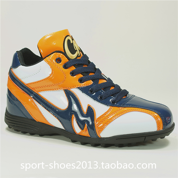 Baseball Shoes Softball Shoes Coaching Shoes Rubber Bottom Broken Nails Training Shoes Orange White Blue Laces Factory Direct