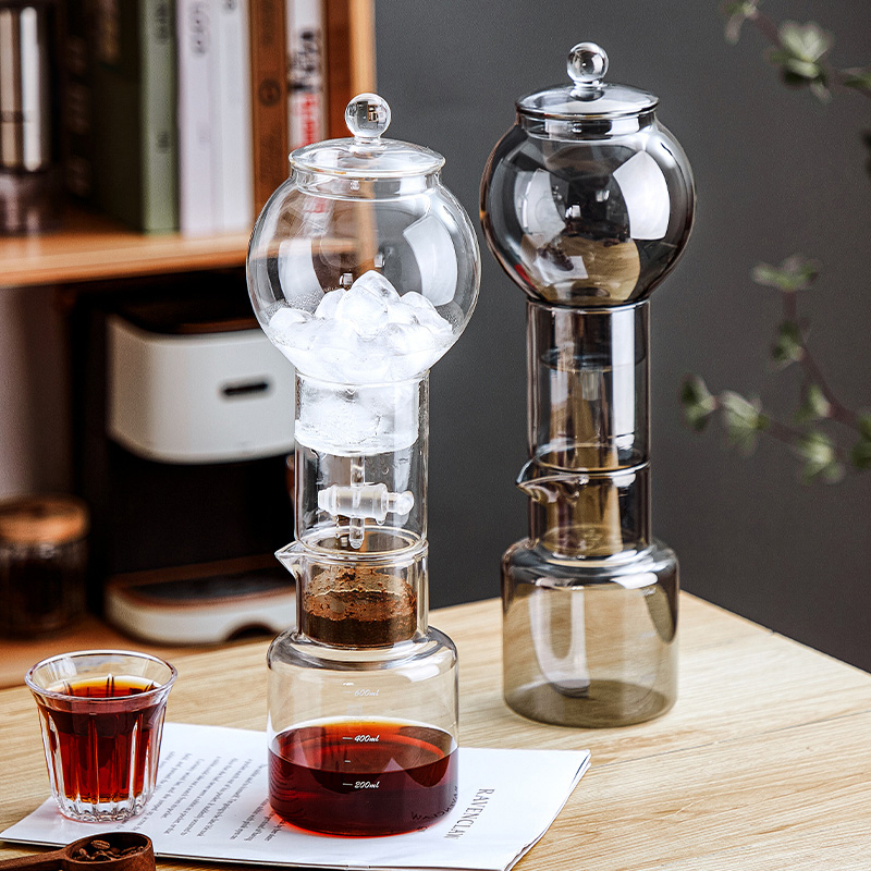 Glass Drip Pot for Home Use, Cold Brew Coffee Maker, American-Style Iced Coffee Machine, Drip Filter Iced Tea Pot for Commercial Use