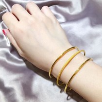 Ya Mengti does not fade simulation sand gold three life three bracelet fashion Lady bracelet gold-plated bracelet Hundred