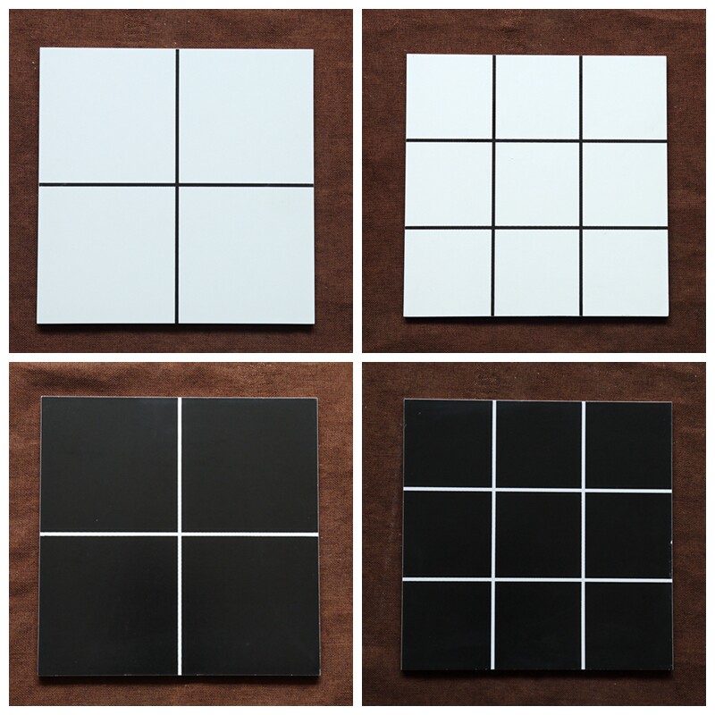 Jane European black and white lattice small floor tiles 300x300 powder room wall tiles Kitchen tiles matte balcony lattice tiles