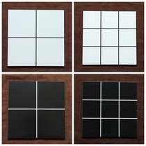 Brief Eu Black & White Plaid Small Floor Tiles 300x300 Toilet Wall Brick Kitchen Tile Matt Balcony Plaid Brick