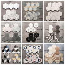 Nordic small flower brick hexagonal brick tile 175x200 Restaurant Milk Tea Shop Hexagon Tiles Kitchen wall Brick Balcony