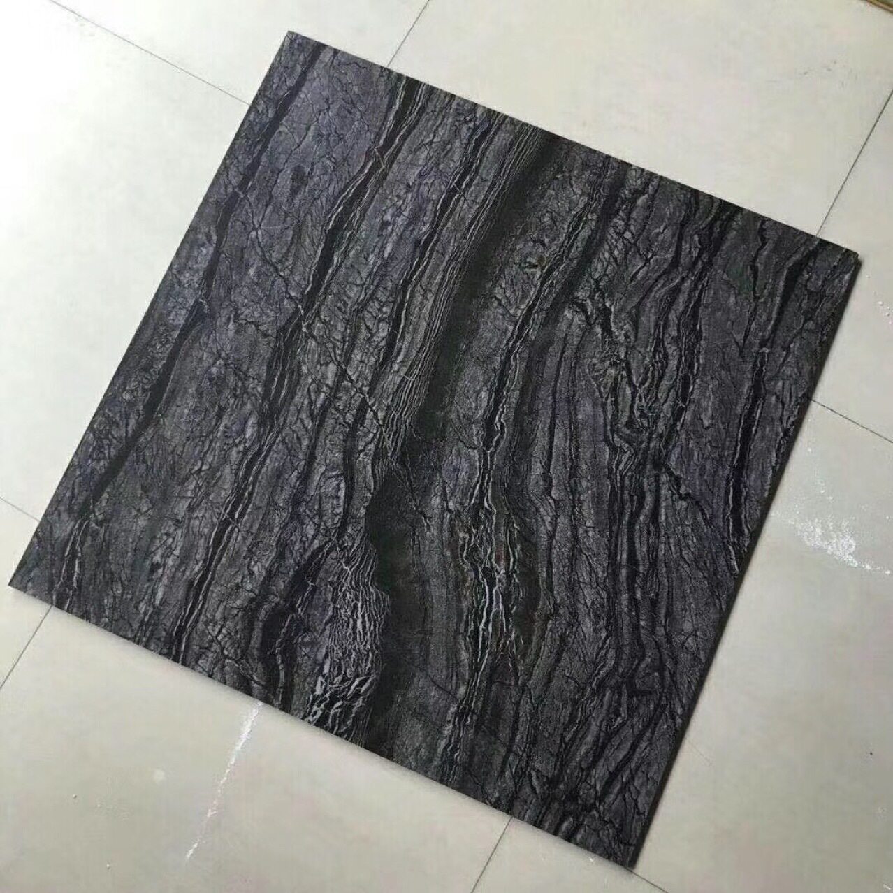 Floor tiles ancient wood black through body marble 800 * 800 Living room dining room KTV nightclub floor brick wall