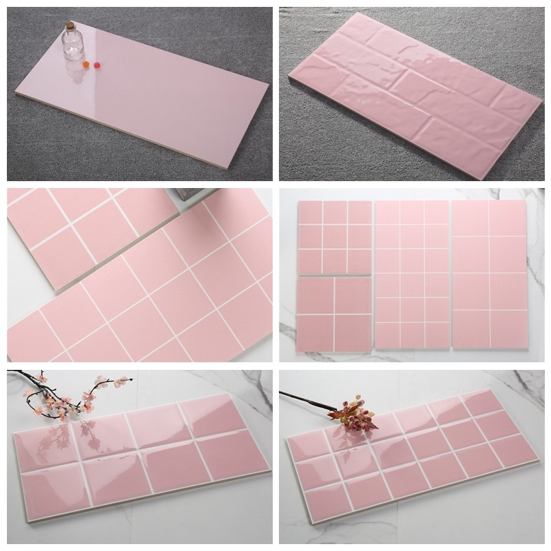 Pink series wall tiles 300x600 cute girly pink powder room bathroom tiles kindergarten glazed tiles