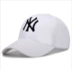 White NY Letters Cap