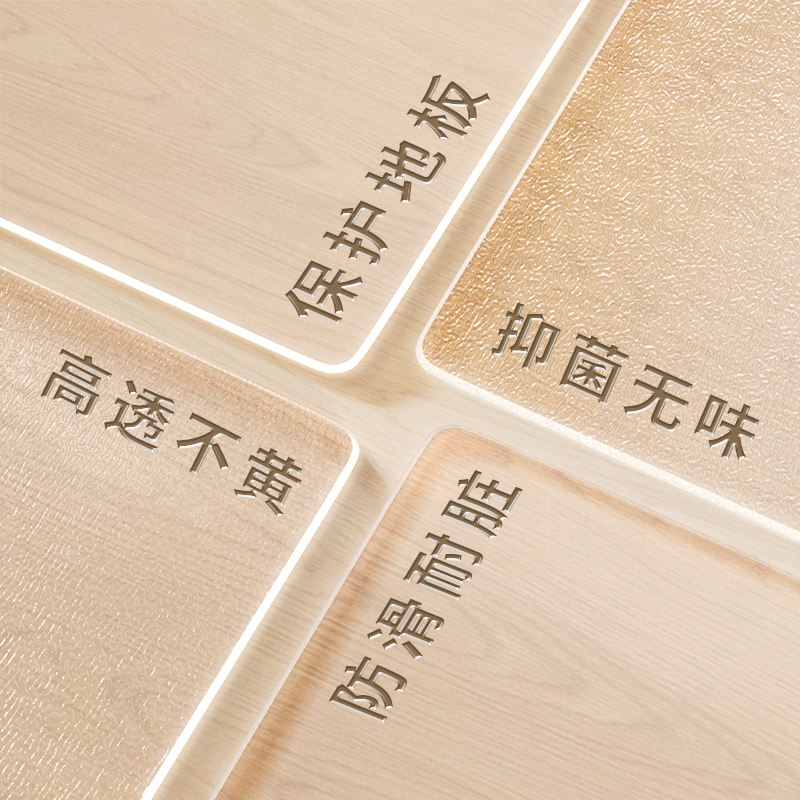 Transparent floor cushion PVC living room shockproof carpet wood floor protective film into door plastic mat waterproof anti-slip foot mat-Taobao