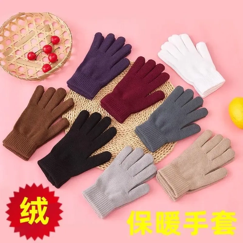 Трикотажные демисезонные удерживающие тепло эластичные перчатки подходит для мужчин и женщин