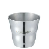 Япония Uniflame SUS Double -Layer Steel Wave Cup Cup Cup 270 мл U666135