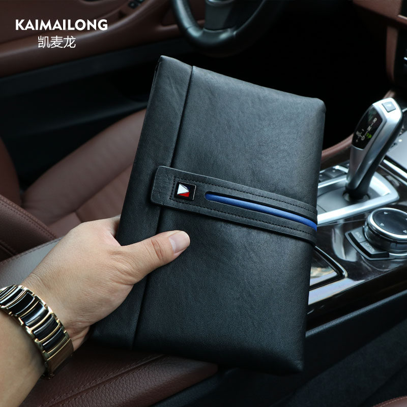 Kermacron Men's Handbag Handbags Handbags Genuine Leather Bracelet Letters Enveloping New Tidal Bull Leather Business Casual Bag Men's Bags