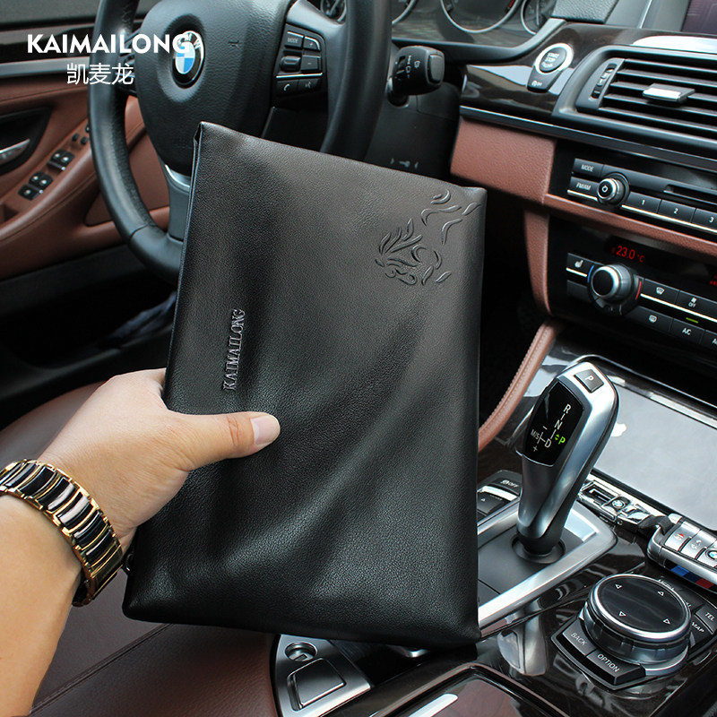 Camillon clutch bag men's genuine leather men's handbag men's bag large capacity soft leather casual envelope bag cowhide clutch bag