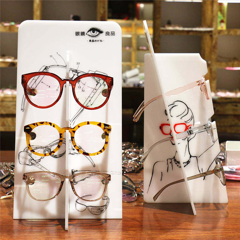 Light luxury high-end display props creative color printing acrylic display stand sunglasses myopia glasses stand display stand