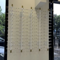 White mounted wall glasses display rack sunglasses display props gold wall decoration myopia sunglasses shelf