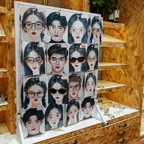Glasses display stand sun lens model display poster props decoration decorative painting jewelry store supermarket hanging shelves