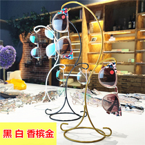 Champagne gold glasses display rack hanging sunglasses props creative metal myopia display bracket decorative trendy products