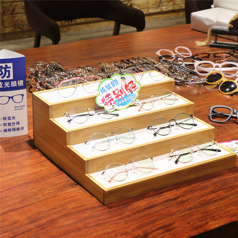 Paint Nanzhu sunglasses display props myopia glasses display stand Bamboo ladder shop window decoration boutique