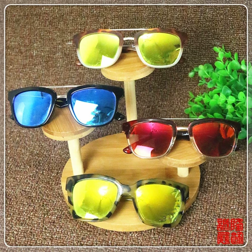 Высококлассный деревянный стенд из натурального дерева, солнцезащитные очки, реквизит, креативный ретро декор