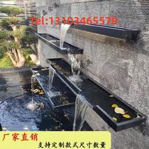 Stainless steel waterfall outlet indoor garden LED light color changing garden water duckbill fountain fountain water curtain