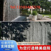 Stainless steel waterfall outlet color changing water flow device water feature pool wall fish pond water curtain Chinese style villa sink customization