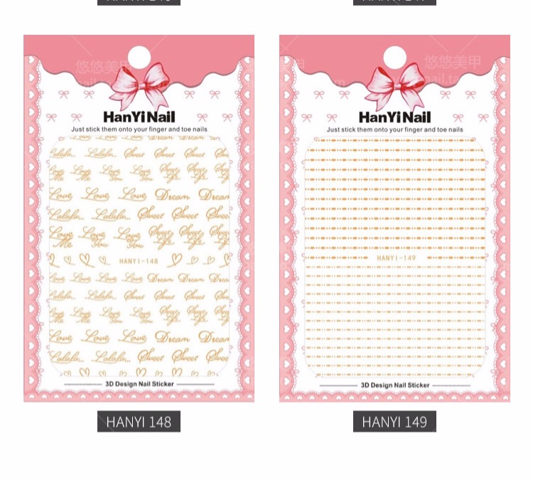 Mới Nhật Bản Làm móng tay 3D Nail Sticker Decal Bronzing Tiếng Anh Dòng Joker Công cụ làm móng đơn giản gió máy dũa móng tay cho bé