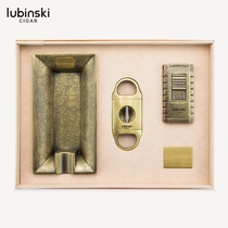 Lubinski Lubinski gift box set cigar cutter lighter ashtray