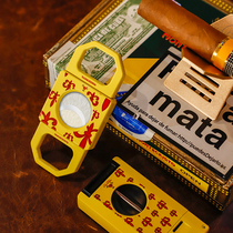 Six major cigar brand cigar cutters Double-edged large diameter flat cigar cutters