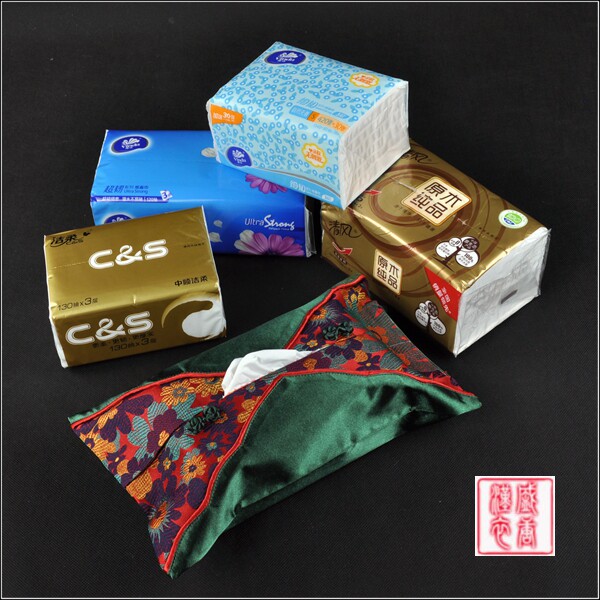 Sheng Tang Han clothes New Chinese style classic silk brocade cloud head tissue box cover small number multicolor
