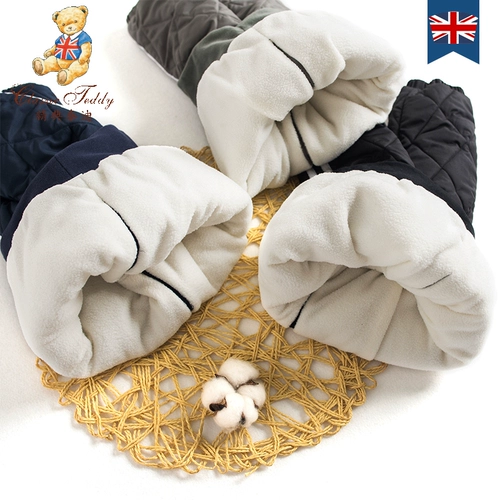 Детские флисовые утепленные демисезонные штаны для мальчиков, высокая талия