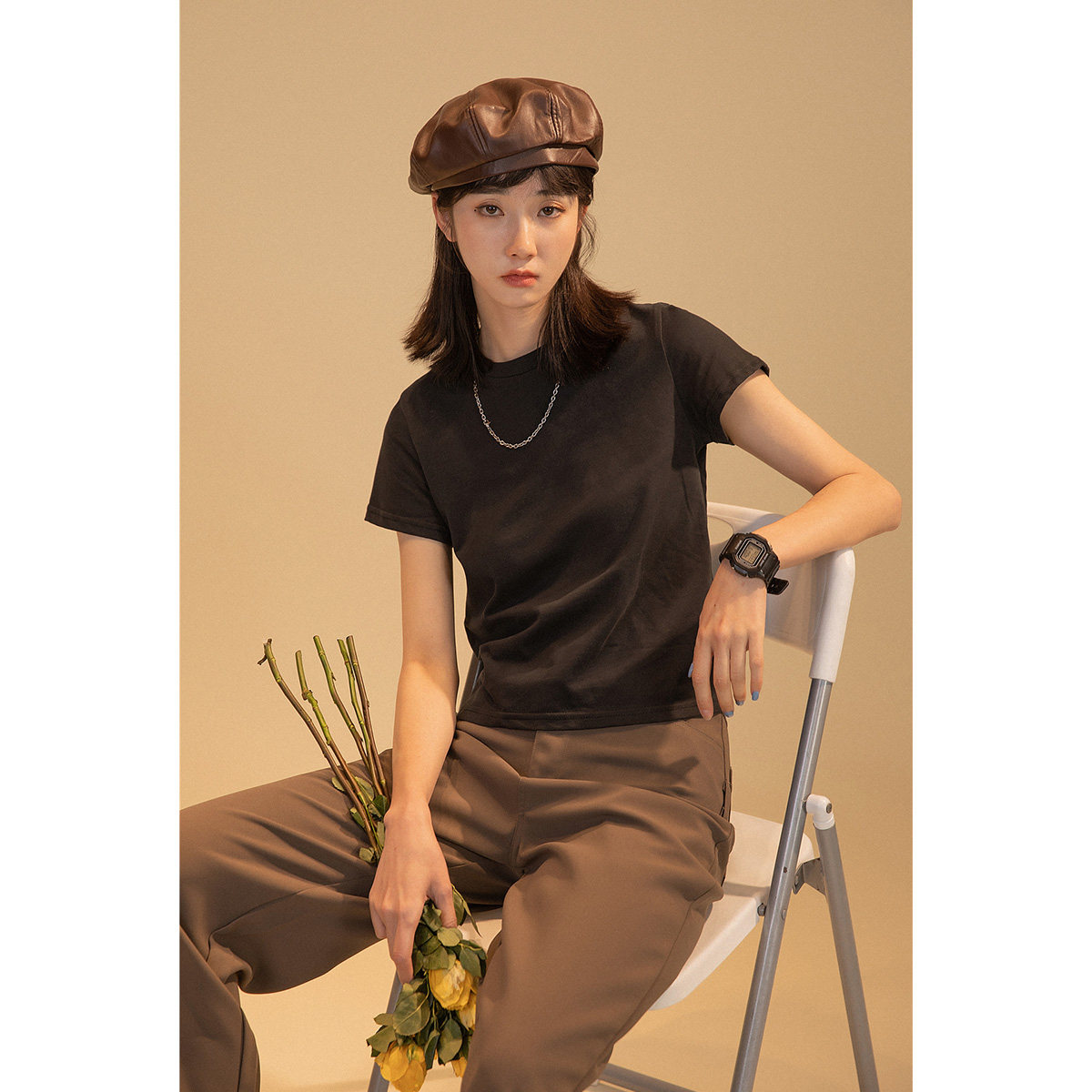 UBUIE fish dry base 100 hitch short sleeves T-shirt woman 2021 Summer pure color comfort full of coat