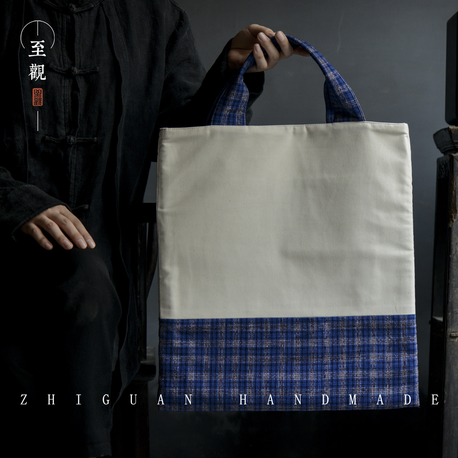 Creative Retro Canvas Cotton Linen Book French Painting Furniture Special Stationery Bag House Four Treasures Book Bag Containing bag