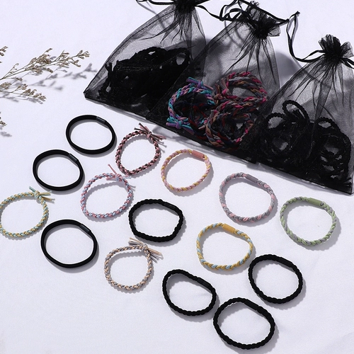 Эластичный плетеный базовый аксессуар для волос, резинка для волос, простой и элегантный дизайн