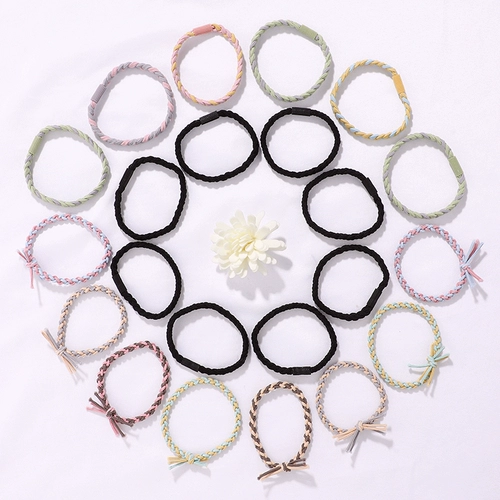 Эластичный плетеный базовый аксессуар для волос, резинка для волос, простой и элегантный дизайн