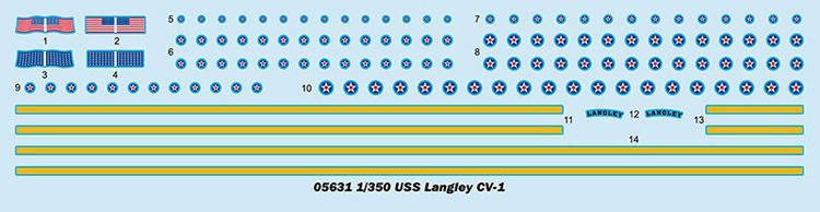 товар из китая Трубач 1/350 ВМС США в CV-1 Langley в УСС 05631 Trumpeter
