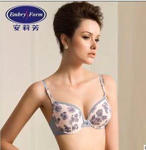 Spot Anlifang Lady Monochrome Rose Without Scar Glossy thick cup with steel ring Poly Comfort Bra EB1636