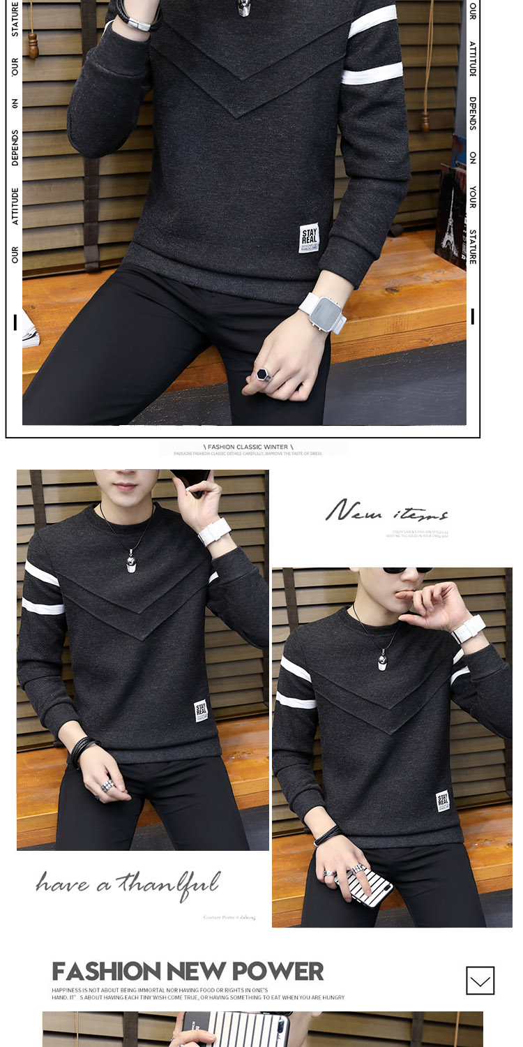 Áo thun nam dài tay mặc quần áo mùa thu, quần áo mặc mùa thu, áo sơ mi nam đẹp trai đẫm máu t shirt