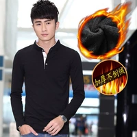 Áo sơ mi nam mùa đông mới với nhung ấm áo cotton cách nhiệt quần áo nam dài tay cộng với nhung bên trong áo sơ mi nhỏ ao phong nam
