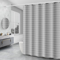bath-curtain toilet thickened plastic waterproof and mildew-proof curtain subbathroom partition cloth curtain door curtain window hanging curtain free of punch