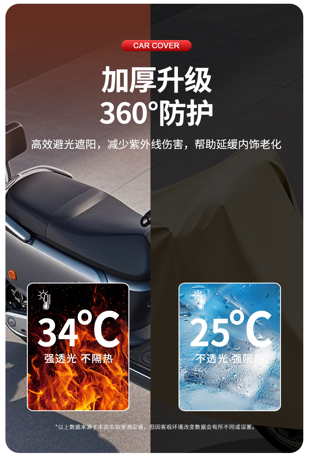 Motorcycle Cover, Rainproof and Sunproof, Universal Oxford Car Cover, Thickened Electric Vehicle Cover, Rainproof and Dustproof, Waterproof