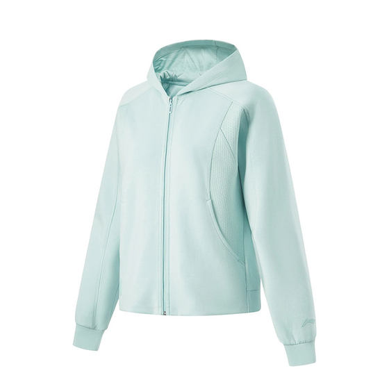 李宁外套女子2025春秋新款健身系列开衫舒适运动连帽卫衣AWDU158