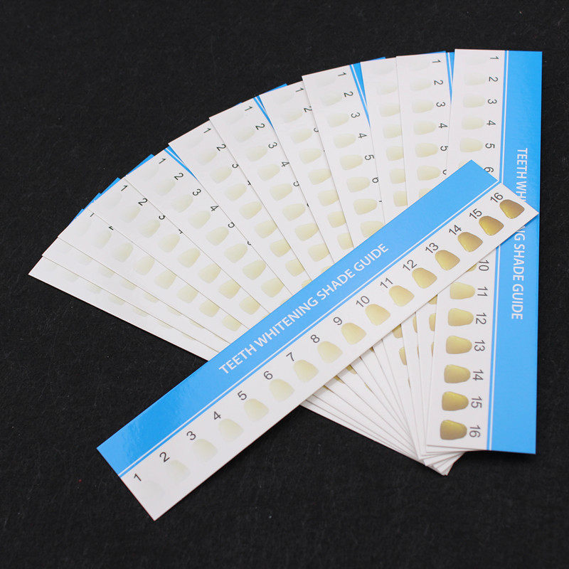 Cold Light Teeth Whitening Colorimetric Board Cold Light Whitening Agent Colorimetric Card Dental Cold Light Whitening Colorimetric Card Contrast Card