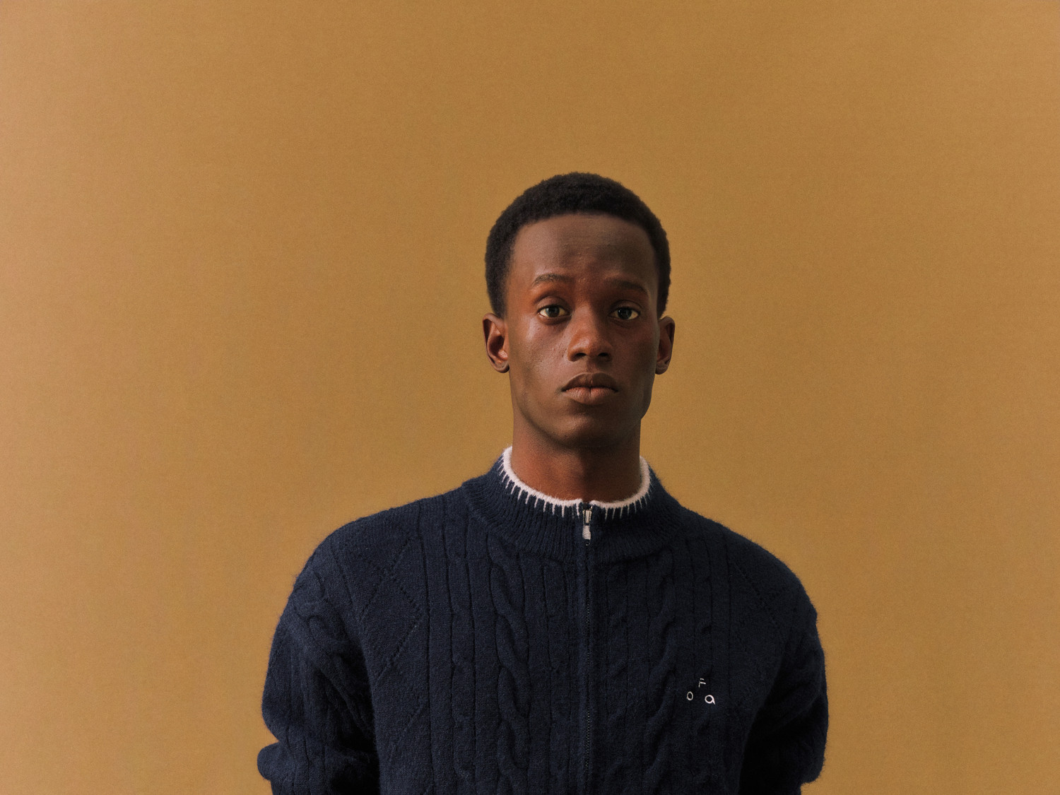 FPA Cable-Knit Color-Block Zip-Up Cardigan