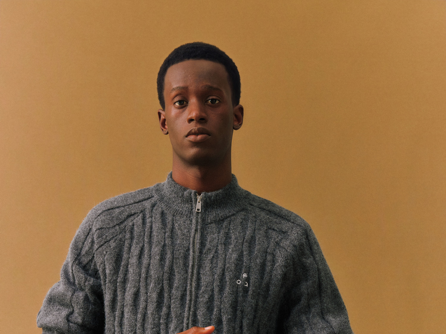 FPA Spiral Cable-Knit Zip Sweater
