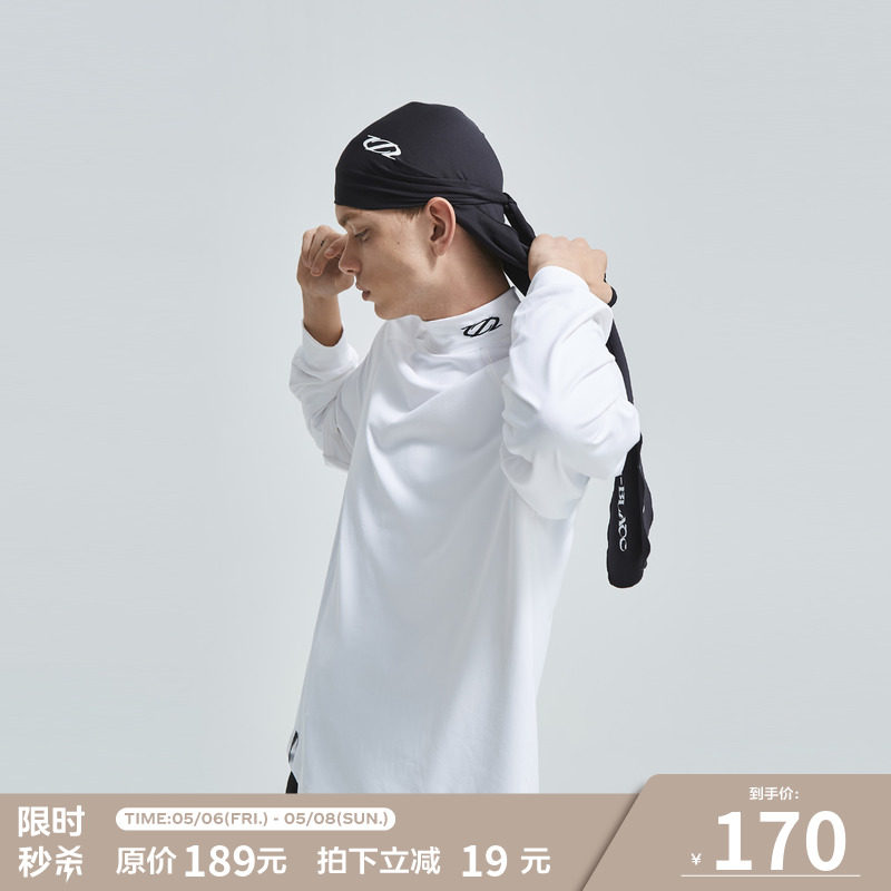 FPA (VENGETICE) semi-high neckline embroidery loose long sleeve national Chauded pure colour set base for undershirt T-shirt