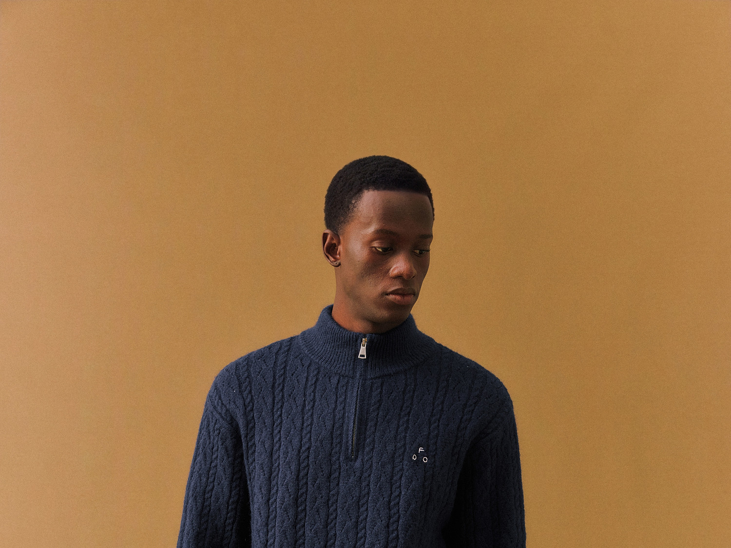 FPA Half-Zip Cable-Knit Sweater
