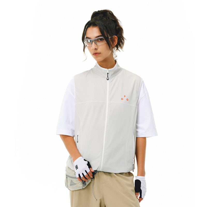 Fpa Three-Proof High Breathability Lightweight Hasso Vest Summer Zipper Sports National Trend White Sleeveless Jacket for Men