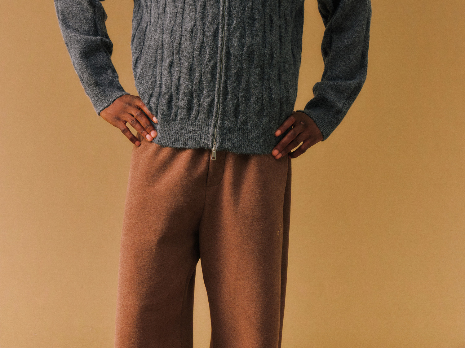 FPA Spiral Cable-Knit Zip Sweater