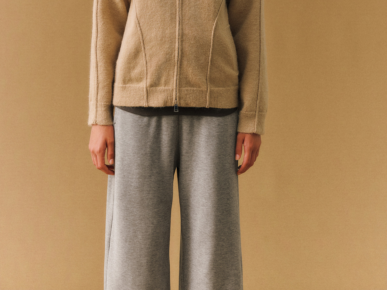 FPA Open-Knit Logo Zip Hoodie
